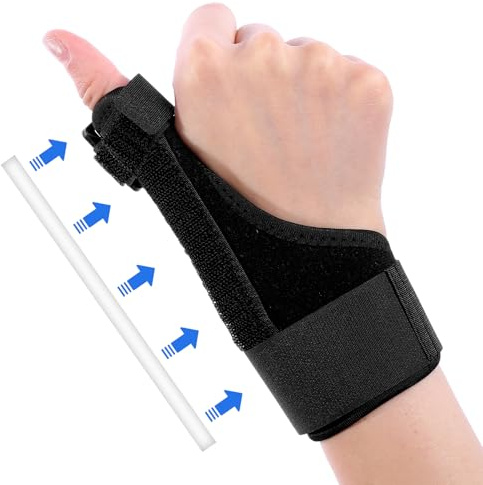 FNANJWQ Adjustable Thumb Spica Splint with Wrist Strap - Thumb Spica Support Brace for Pain Relief, Arthritis, Tendonitis, Sprains - Universal Fit for Right & Left Hand