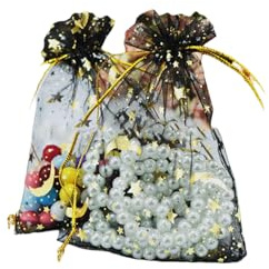 100 Stück Organzasäckchen Geschenkbeutel Zum Befüllen Geschenksäckchen Tüllsäckchen Schmucksäckchen Schmuckbeutel Organzersäkchen Organzabeutel Bags Geschenktüten Hochzeit (10 * 15cm,7)