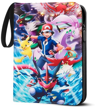 LYAILOOGXL Sammelkarten Album für Pokémon Karten: 50 Seite 400 Karten | Wasserdichtes PU-Leder mit Reißverschluss – PVC-frei & kompatibel mit Scarlet & Violet, Sword & Shield - Für Kinder & Sammler
