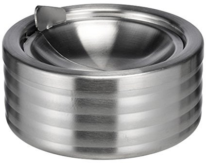 Bambelaa! Aschenbecher mit Deckel Windaschenbecher Design Sturmaschenbecher Klappaschenbecher Bar Edelstahl (1 Stück)