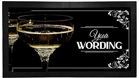 Bang Tidy Clothing Personalised Bar Runners Wine Bar #1 Home or Pub Bar Mats Mens Gift Idea