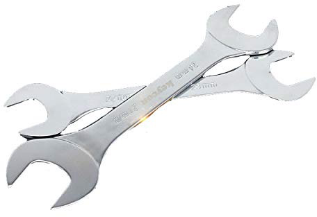 Chiave a forchetta aperta, 2 pezzi, 3 mm, ultra sottile, doppia estremità, per riparazioni in spazi molto stretti (627 mm), argento