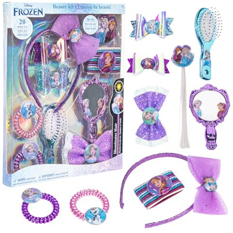 Townley Girl Disney Frozen Kit d'accessoires pour Cheveux pour Filles à partir de 3 Ans (20 pièces)
