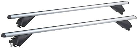 Skiträger Silver Ice ausziehbar + Alu Dachträger RB003 kompatibel mit Volkswagen Touran (5Türer) ab 2015
