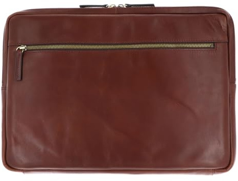 Leonhard Heyden Leder Laptop Sleeve mit Laptopfach Cambridge RV-Laptoptasche 5248 Rotbraun dunkelbraun