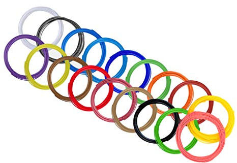Asalinao 3D-Filament-Nachfüllstift 16/18 Farben 3D-Druck Kreative Hobbys 3D-Drucker, Intelligenter 3D-Druckstift, 3D-Doodler-Stift (3 M(18 Colors))