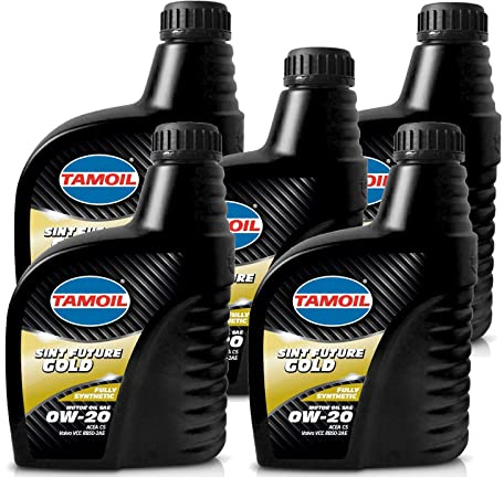TAMOIL Olio Motore 0W20 Sint Future Gold SAE 5 Litri ACEA C5 per auto BENZINA DIESEL e IBRIDI. 100% SINTETICO