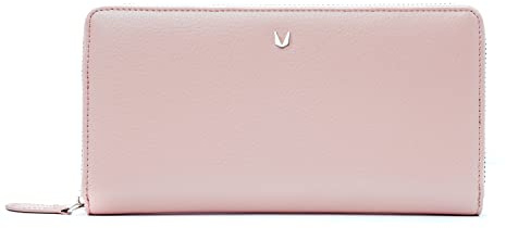 Geldbörse NARI I Portemonnaie aus veganem Premiumleder für Damen I XL-Geldbeutel mit 12 Kartenfächern, Smartphone-Fach, RFID-Schutz und mit Münzfach Rose