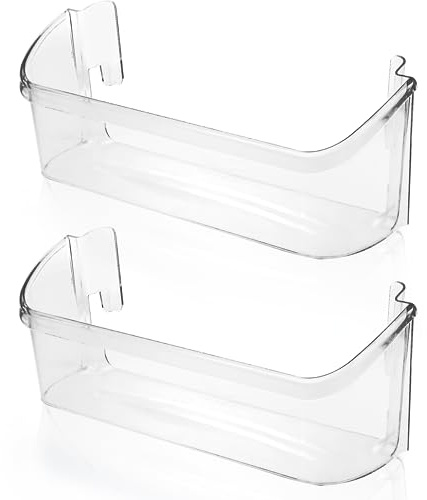 UPGRADE 2 Pack 240323002 Refrigerator Door Bin Shelf Compatible with Frigidaire FGHS2631PF4A, FGHS2655PF5A, FGHS2655PF4, Replaces AP2115742 AH429725 EA429725 PS429725, Side Bottom Shelf, Clear