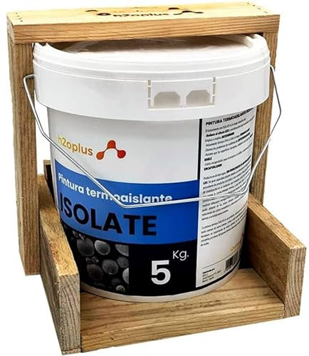 h2oplus ISOLATE Pintura Termoaislante Blanca 5kg - Protección ANTIHUMEDAD y AISLANTE TÉRMICA Superior | Ideal para INTERIORES y EXTERIORES | Pintura BLANCA Anticondensación