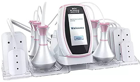LYAZFC Corpo 80K Dimagrante Massaggiatore rassodante Pelle 6 in 1 Macchina di cavitazione Ultrasonica, Ultrasuoni Radiofrequenza Prodotto di Bellezza Cavitazione,White