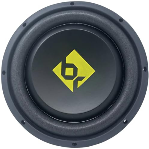 Bass Rockers BRSW10D4 Auto-Subwoofer, 25,4 cm (10 Zoll), 800 Watt, max. Leistung, Dual 4 Ohm, Flache Halterung, Hochleistungs-Auto-Audio-Soundkomponenten-Lautsprechersystem, 5,1 cm Schwingspule, 20