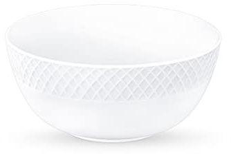 Wilmax | Salatschalen | Porzellan | Weiß | Elegant | Zeitlos | Prägemuster | Für Snacks | Kratzfest | Vergilbungsfrei | Spülmaschinenfest | Ideal im Set | Geschenkbox | Zum Verschenken