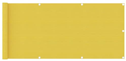HOMIUSE 75x400 cm Balkon Sichtschutz Garten Sichtschutz Terrasse Balkon Regenschutz Privacy Balkonverkleidung Windschutz Balkon Sichtschutzzaun Balkonumrandung Gelb