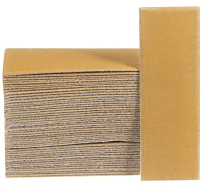 sourcing map 50pcs Micro Sander Paper 400 Grit 3.5x1.2 Inch Mini Sanding Sheets Strips Hook Loop Sandpapers for Wood Metal Small Projects Tight Spaces Polish Work