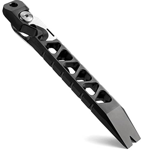 TISUR Titanium EDC Pry Bar, Keychain Pry Bar Multitool With Bottle Opener, Pocket Small Crowbar for Men Outdoor