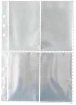 UUYYEO 25 Pack Clear Photocard Sleeves Trading Card Binder Sleeves Double Sided Photo Pockets Photo Sheet Protectors Photo Album Inserts 4 Pocket