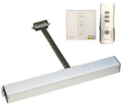ARTGOS Apri Finestra/Attuatore Automatico a Catena con Telecomando e sensore Pioggia Opzionale Set Operatore per Cancello Elettrico per Casa (Color : Kit1), 1005001516152180