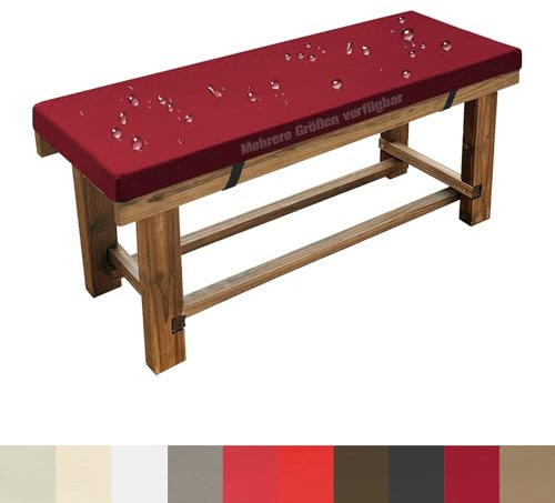 Lsjoaw Bankauflage 140X50X8CM Wasserdicht Sitzauflage Bankkissen Sitzkissen Gartenbank Auflage Schaukel Kissen für Gartenbank Schwingen Bankpolster Outdoor für Fensterbank Gartenkissen Dunkelrot