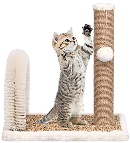 Katzenbaum mit Fellpflegebogen und Kratzsäule, Chaduof Katzenkratzbaum, Katzenmöbel, Kratztonne Für Katzen, Aktivitätskratzbäume, Cat Scratching Post, Katzen Zubehör,