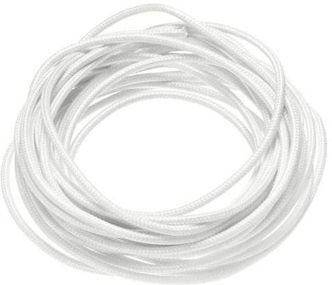 QUARKZMAN 17 AWG Silikon Elektrokabel 1 mm² 5 Meter Flexibles Hochtemperatur Geflochtenes Kabel Verzinnter Kupferdraht für Industrie KFZ DIY RC-Autos Boote LED Licht Weiß