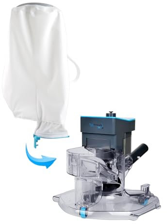 Pool Stomach Aspiradora inalámbrica para piscina para eliminación de hojas, potencia de succión de 24 GPM, tiempo de funcionamiento de 75 minutos, con 2 bolsas de filtro, ideal para piscinas sobre el