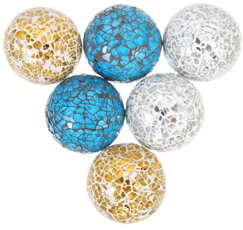 Cabilock 6 Stück Glasperlen Deko Kugeln Tischornament Heimkugel Wohnaccessoires Dekorative Kugel Für Partydeko Und Festdekoration