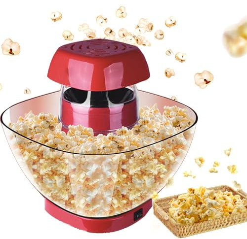 Machine à Pop-Corn électrique, Machine à Pop-Corn à air Chaud 1200 W, Pop-Corn sans Gras, sans Huile, Faible en Calories, Machine à Pop-Corn Portable, collation de Pop-Corn Maison créative