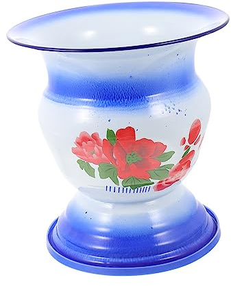 Ipetboom Urinario Portátil Retro de Hierro Azul Base Antideslizante y Diseño Redondo para Uso la Noche y Comodidad Baño Varios estilos