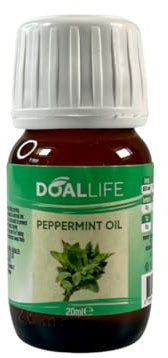 DOALLIFE Pfefferminzöl 20ml, 100% Reines Natürliches Minzöl, Ätherisches Öl für Aromatherapie, Diffuser, Luftbefeuchter, Körperpflege, Entspannung & Massage – Vegan