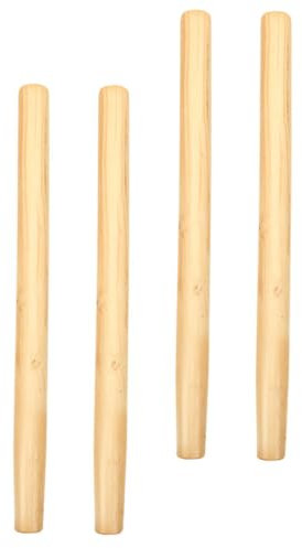 Kisangel 4pcs Garden Fork Handle Replacement with Hardwood Wood Tool Handles Ergonomic Design and Wear-resistance for Farm Tools for Industry and Carpentry Use