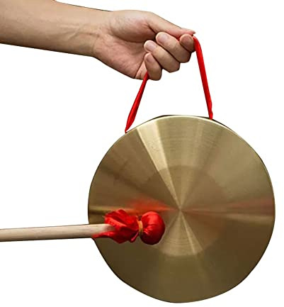 gong platillos gong tibetano instrumentos musicales Masa-Gong de 15-50 cm con un mazo adecuado para celebraciones en oficinas familiares(Color:42cm,Size:)