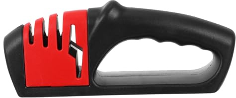 ULTECHNOVO 1Pc Professional Stage Knife Sharpener for Kitchen Ergonomic Handheld Design Quick and Sharpening Tool for All Knives and Scissors Tungsten and Diamond Materials