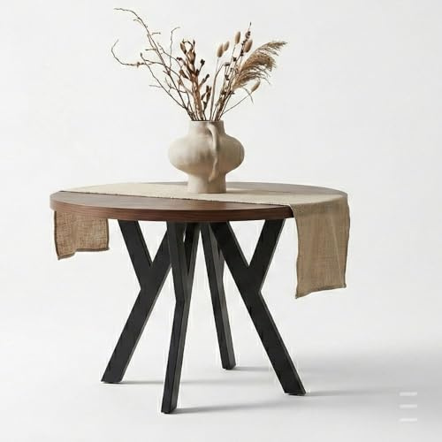 Dekori Möbel Table ronde extensible Pero Franklin Noyer, diamètres de 90 cm à 200 cm (Franklin Noyer, 100/150 cm, Noir)