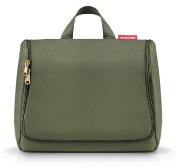 reisenthel toiletbag XL Forest Gold - praktischer Kulturbeutel mit Haken, wasserabweisendes Material