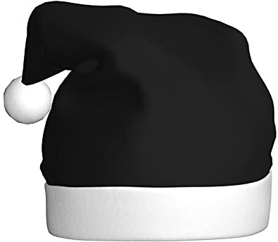 VVXBHGR Fortschrittliche schwarze Weihnachtsmütze für Erwachsene, Material ist weich und leicht