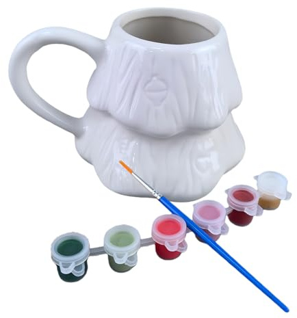 Lot de tasses artisanales à décorer pour enfants, 1 lot d'activités artistiques | Céramique de Noël à peindre vos propres tasses | Pour les vacances, les fêtes d'anniversaire, les enfants, les adultes