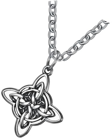FRCOLOR Collier Rétro en Acier Inoxydable Argenté, Léger et Sûr Peau, Style Vintage pour Femmes et Hommes, pour Anniversaire ou Bal
