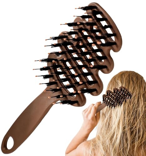 Boar Brushes for Women - Bristle Hair Brush | Straightening Comb - for Volumizing Massage Straightening Grooming Curly Drying Travel Shower Home
