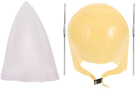 Ipetboom 2pezzi Cuffia Professionale in Silicone Riutilizzabile per Colpi di Sole Strumento per Tinture Capelli Pull-through Kit per Colpi di Sole Casa