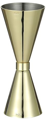Medidor de cócteles Cone Barra medidora de cóctel doble, Jigger medidor licor, taza Martini, herramienta medición(Ring Gold 30 45ml)