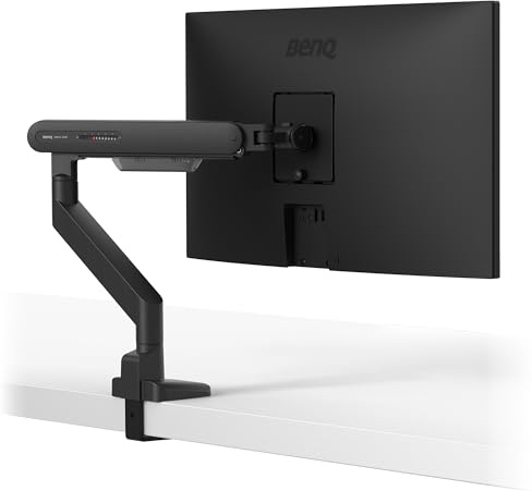 BenQ Ergo Arm BSL01 – Brazo para Monitor, Ajuste Fluido, Soporte de Escritorio Estable, Compatible con VESA (75×75, 100×100), soporta hasta 40 y 11 kg. Grosor de Escritorio 10~50 mm