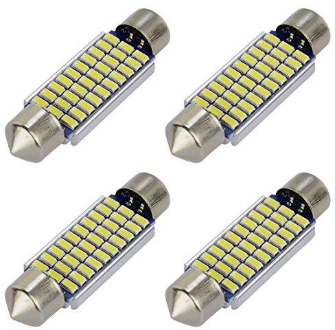 Safego 4x C5W LED Canbus Senza Errori 39mm 30SMD 3014 Lampadine per Luci Interne Auto o Targa a LED Bulbi 3423 6411 Xeno Bianco 6000k-6500k