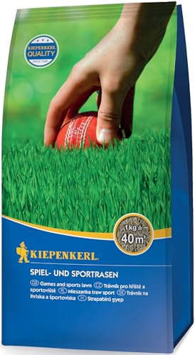 Kiepenkerl Spiel- und Sportrasensamen 651258, 1 kg - Sehr belastbar & robust, schnelle Keimung, ideal für Rasenteppich, Rasensaat schnellkeimend, tiefgrüne Rasenfarbe