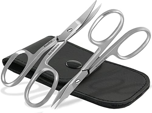 Nagelschere Nagelhautschere Maniküre-SET aus rostfreiem Edelstahl Schere Kombischere Nagel Schere Hautschere mit Turmspitze für Finger-/ Fußnägel im Etui