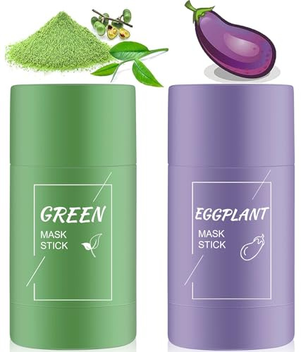 Grüner Tee Purifying Clay Stick Mask, Gesicht befeuchtet Ölkontrolle, Tiefenreinigungs-Schmierton-Maske, Tiefenreinigende Pore, Für Alle Hauttypen Männer Frauen