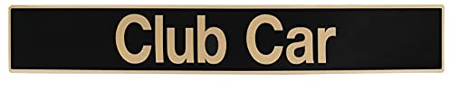 DRIVE UP Name Plate for Club Car DS Emblem Black Gold for Golf Cart-18 X 2.24