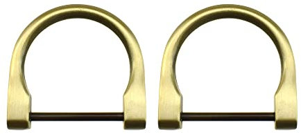 Hao Pro 2,5 cm Breite HufeisenDRinge Speedy Connect polierte Oberfläche Schloss fest Qualität Metall UForm Schraube in Schäkel Halbkreis Zubehör Bronze 2 Stück für Basteln Leder Geldbörse Gurt