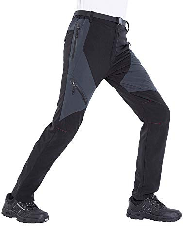 LUI SUI Pantalones para Caminar al Aire Libre para Hombre Pantalones de Senderismo Transpirables Ligeros a Prueba de Viento para Primavera Verano otoño