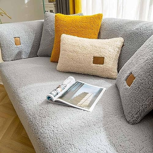VEAI Samt Sofabezüge 1 2 3 4 Sitzer Sofabezug Couchbezug L Form Ecksofa Sofa/Couch überwurfdecke, Samt Couch Überwürfe Sofahusse Sofaüberwürfe rutschfest Sofa Abdeckung(#11,70x180cm)